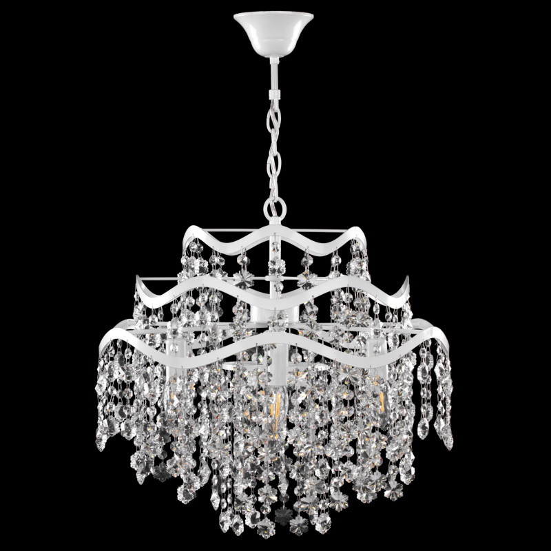 Подвесная люстра Freya Charlotte FR1001PL-07W, диаметр 50 см, белый