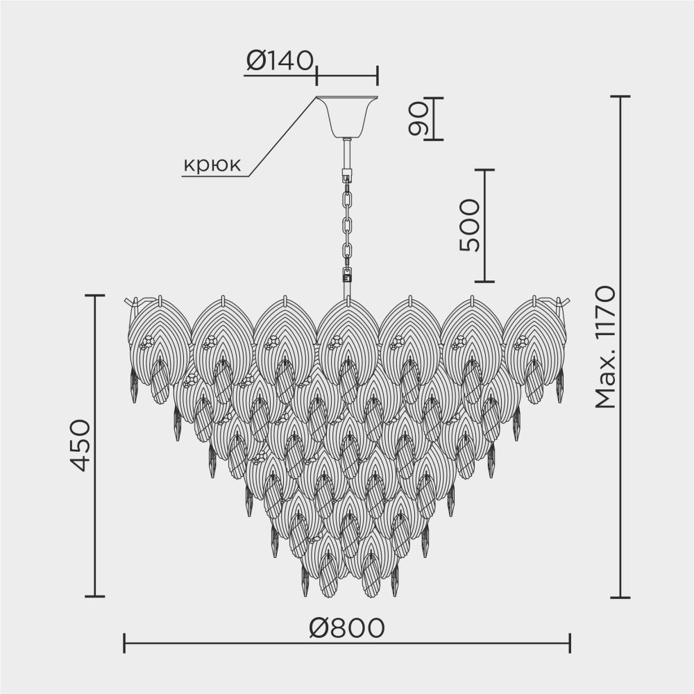 Подвесная люстра MODELUX ML.6928.800 GD