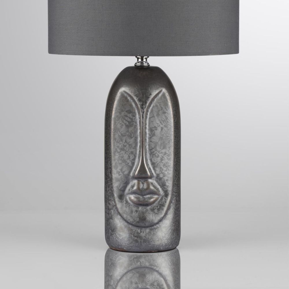ПОДАРОК ПРИ ЗАКАЗЕ ОТ 50 000 руб - Настольная лампа 44 см, 1*E27*60W, серая