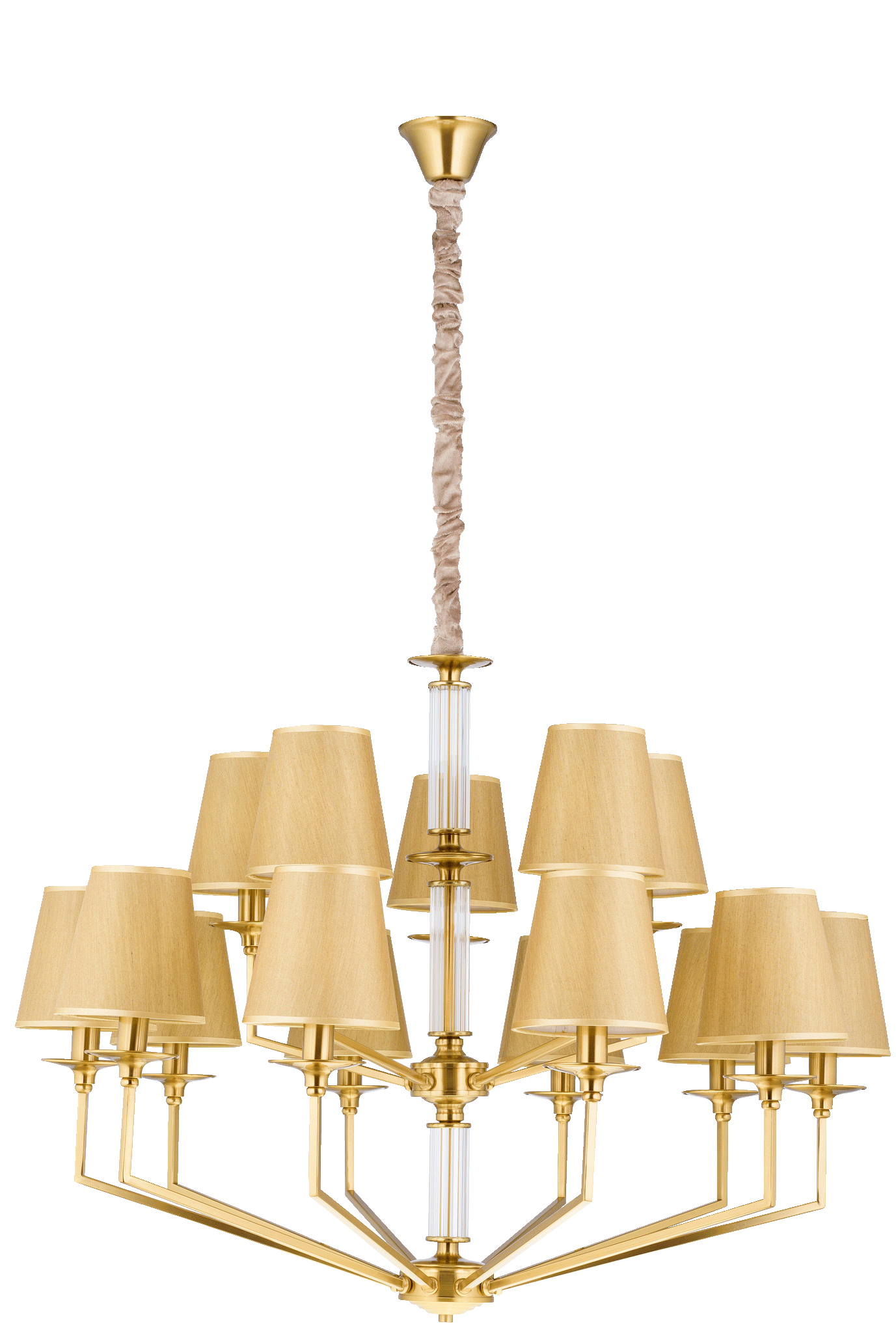 Люстра 940*700-1940, 15*E14, 40W NewRgy Модерн 8669/10+5LT BRASS, Бронза
