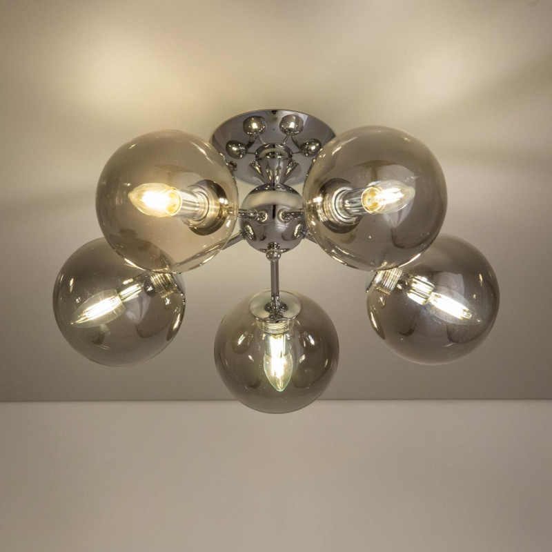Потолочная люстра Citilux Томми CL102150, диаметр 40 см, хром