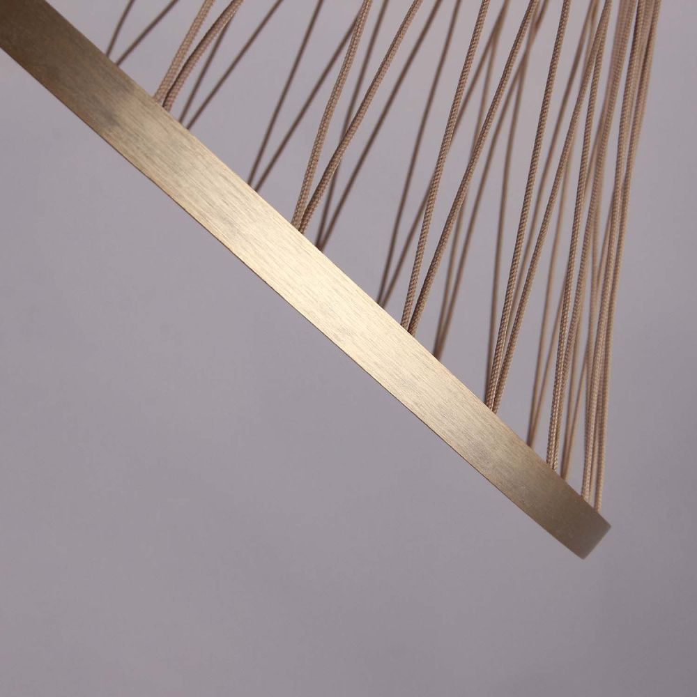 Подвес 60*40-150 см, 6*LED, 16W, 4000K, Favourite Fibra 4634-6P, золотой матовый