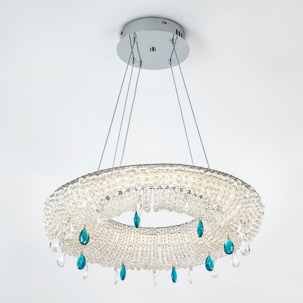 Подвесная люстра 50*50*120 см, LED 35W, 3000 / 6000K, Хром MODELUX ML.2306.500