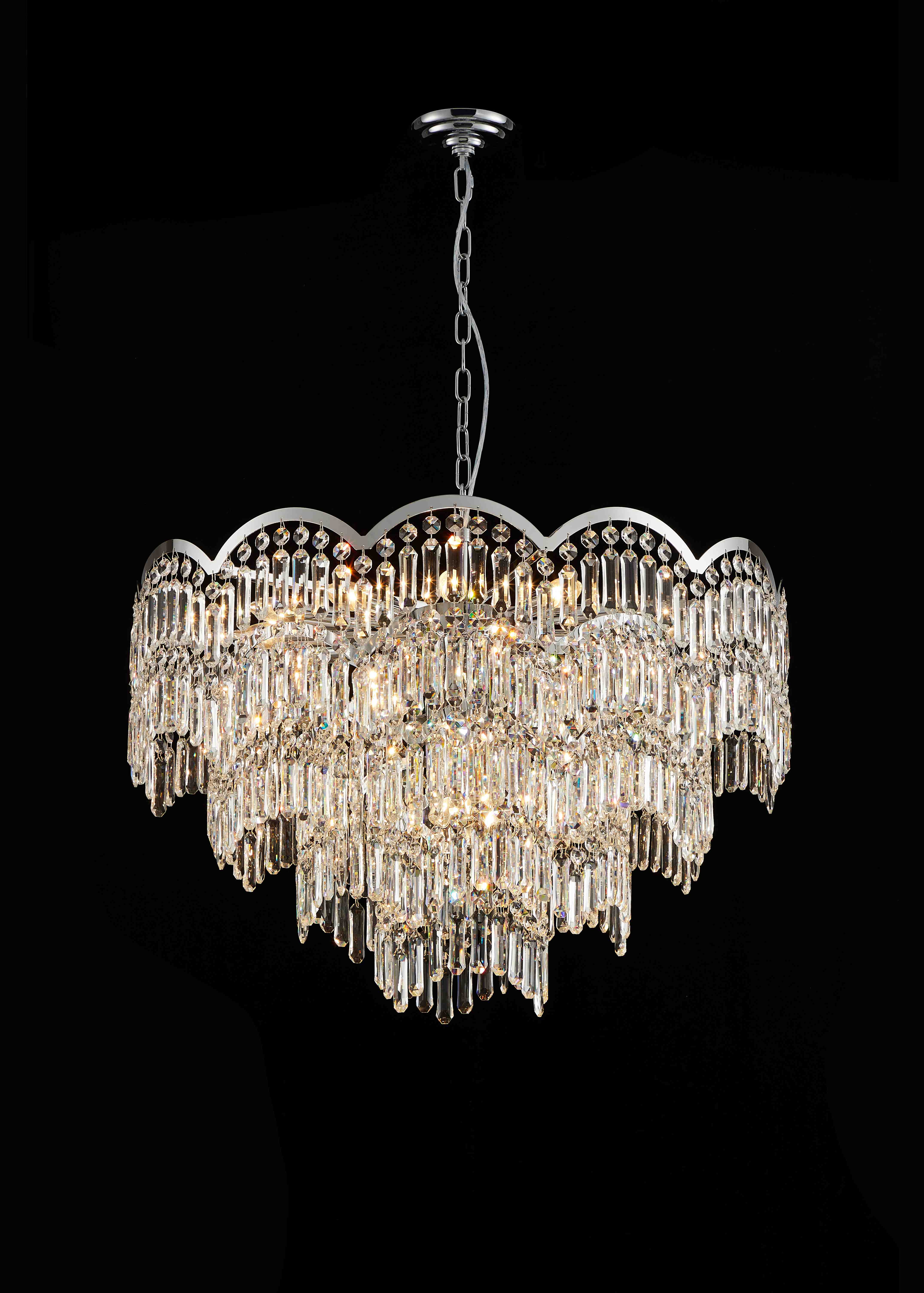 Люстра 800*540, 18*E14, 40W NewRgy Cristallo NW045-ф800*H540 CHROME, Хром