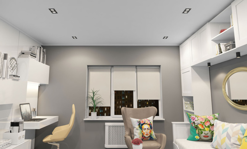 Встраиваемый светильник Denkirs DK3072-BK+WH черный