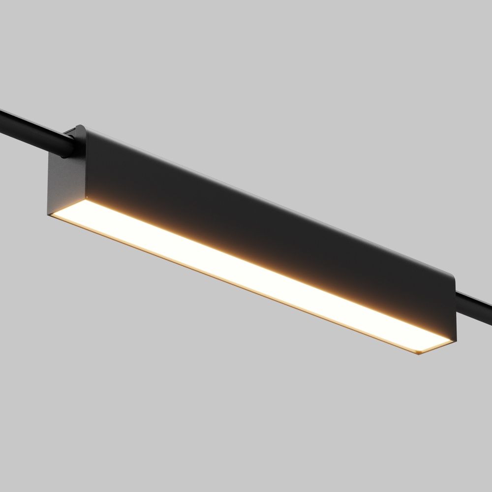 Трековый светильник 32,1*3,35*-5,05 см, *LED*12W, 3000K, Maytoni Technical Basis TR238-1-12W3K-B, Черный