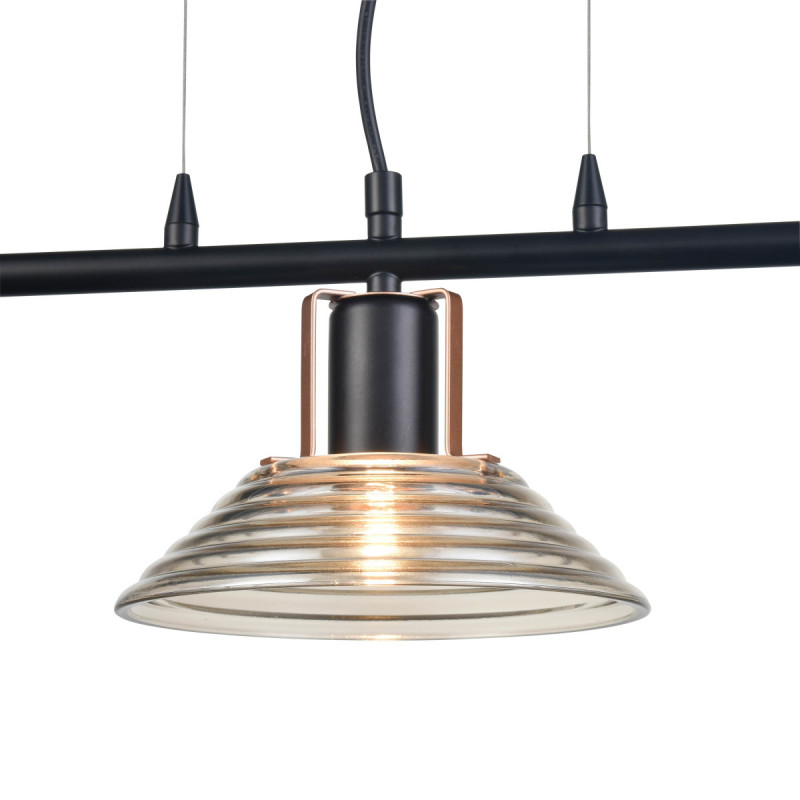 Подвесной светильник 19*79*95 см, 3*E27 черный, медь Vele Luce Intrigo VL5822P03