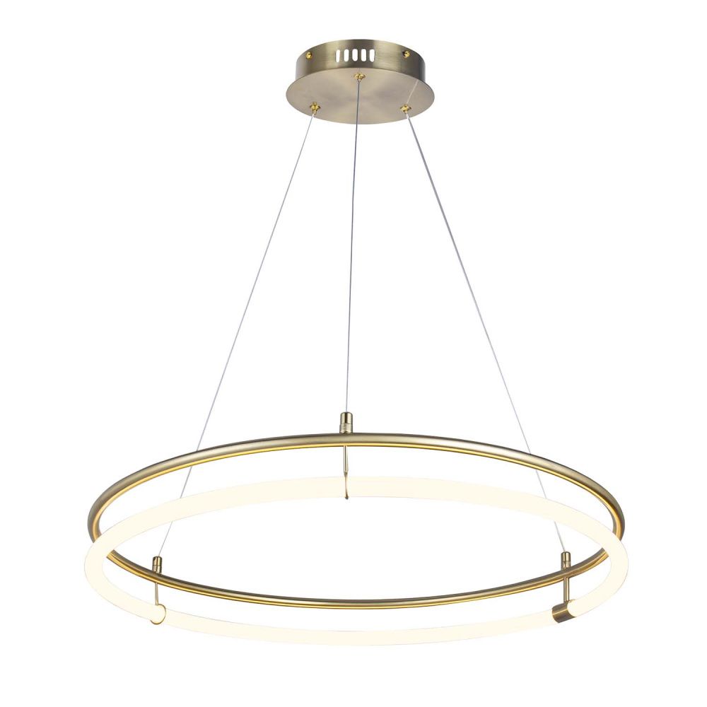 Подвесная люстра 60*20-150 см, 6*LED, 24W, 4000K, Favourite Girth 4629-6P, золотой