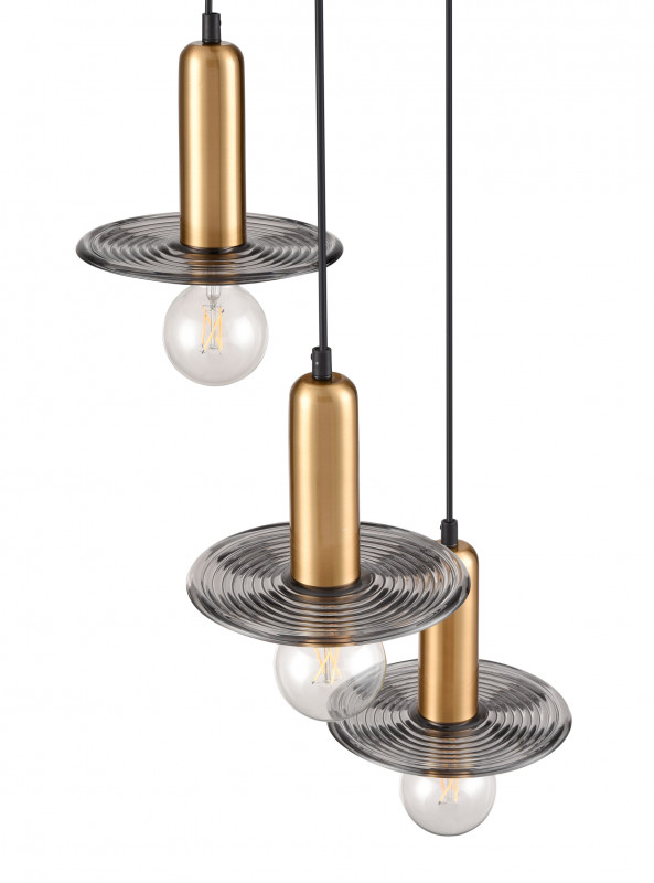 Подвесной светильник  40*172 см, 3*E27 черный, золото Vele Luce Gustoso VL5892P33