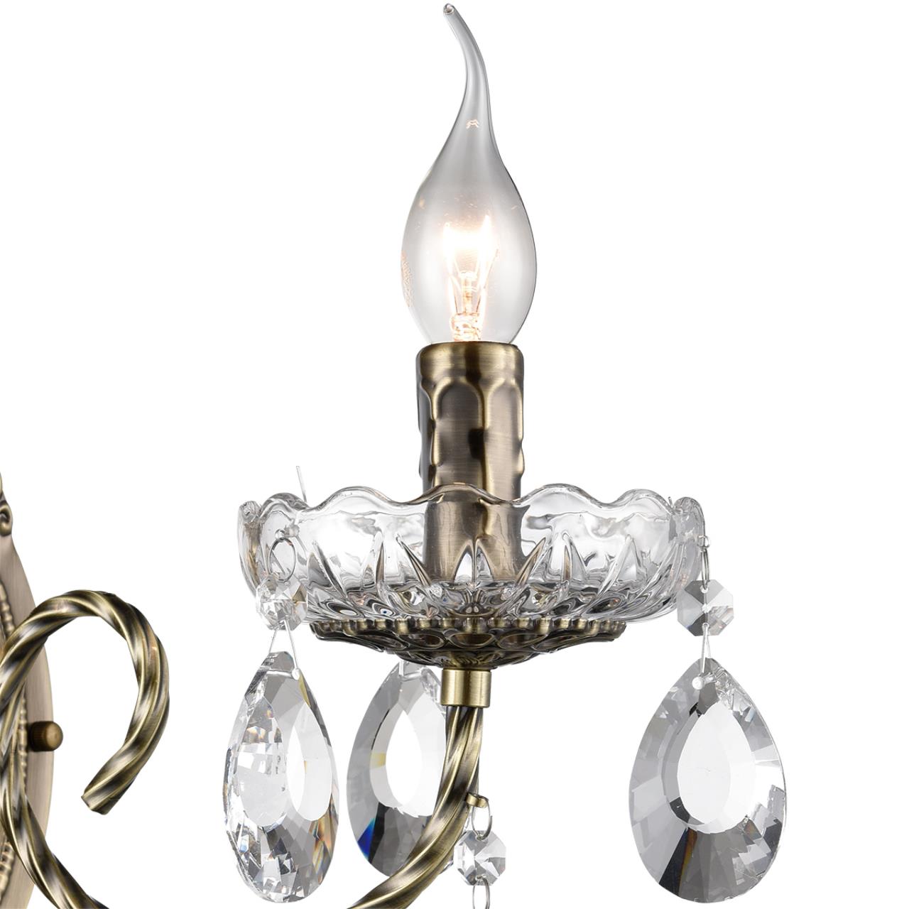 Бра 25*37,5 см, 1*E14 Lumion Linn 8190/1W античная латунь