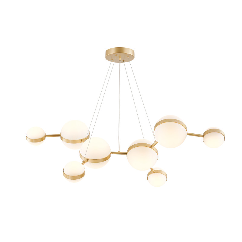 Подвесная люстра 127,5*40*135 см, 8*LED, 60W, 4000К, Favourite Asterismo 4448-8P золотой