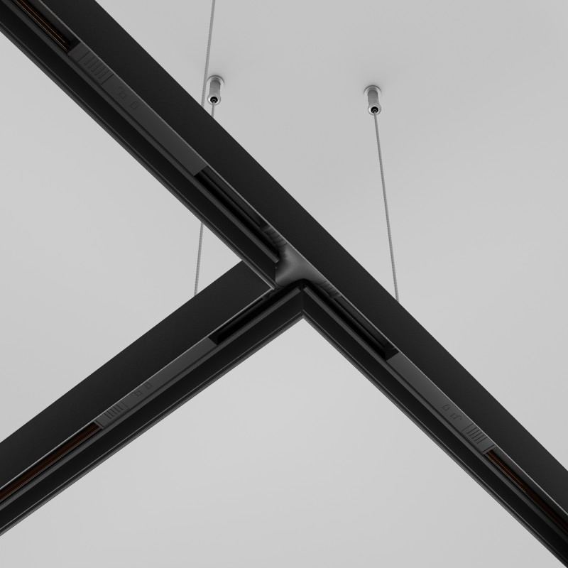 Коннектор питания Т-образный Maytoni Technical Magnetic track system Exility TRA034CWT-42B черный IP 20