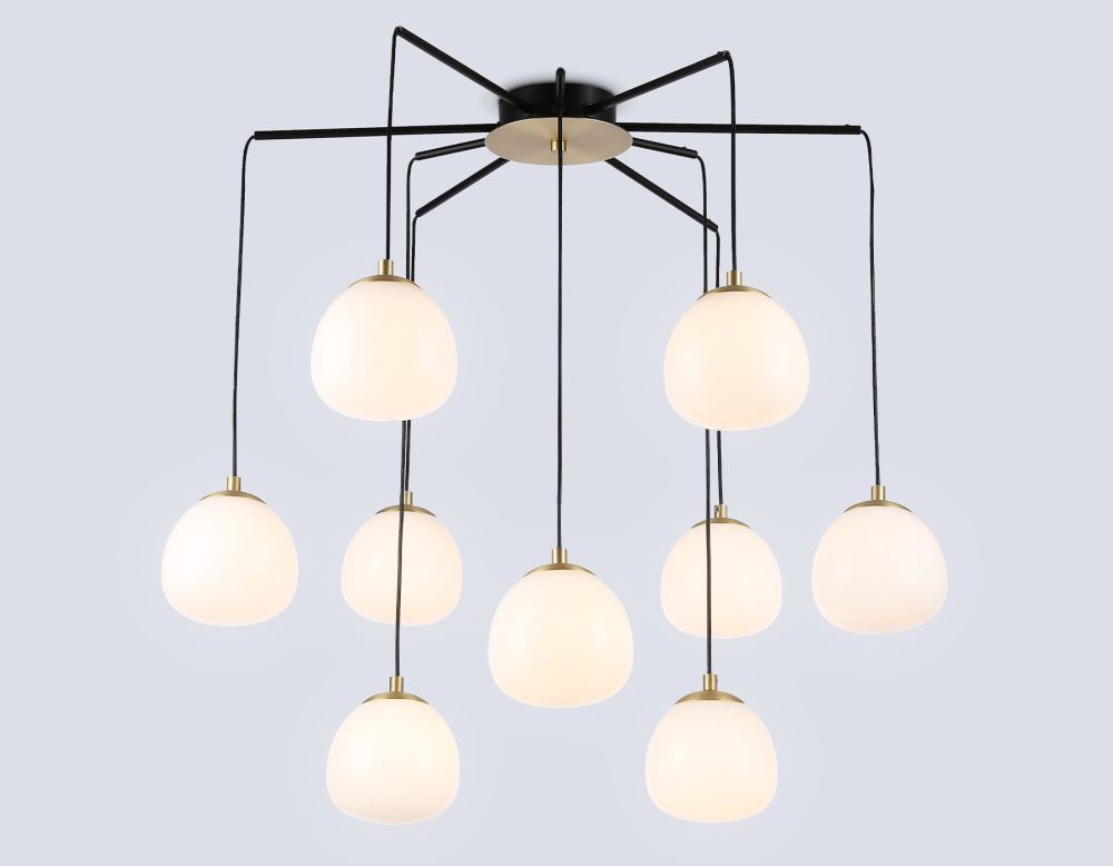 Светильник на штанге **70- см, 9*G9*28W, K, Ambrella Light High Light LH51001, золотой песок, черный