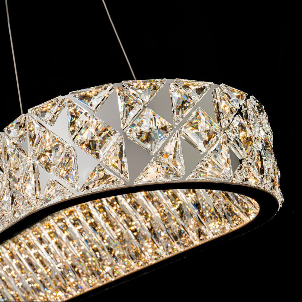 Люстра 90*30*50-120 см, *LED*70W, 3000-6000K, Modelux  ML.335.900.300 CR, Хром