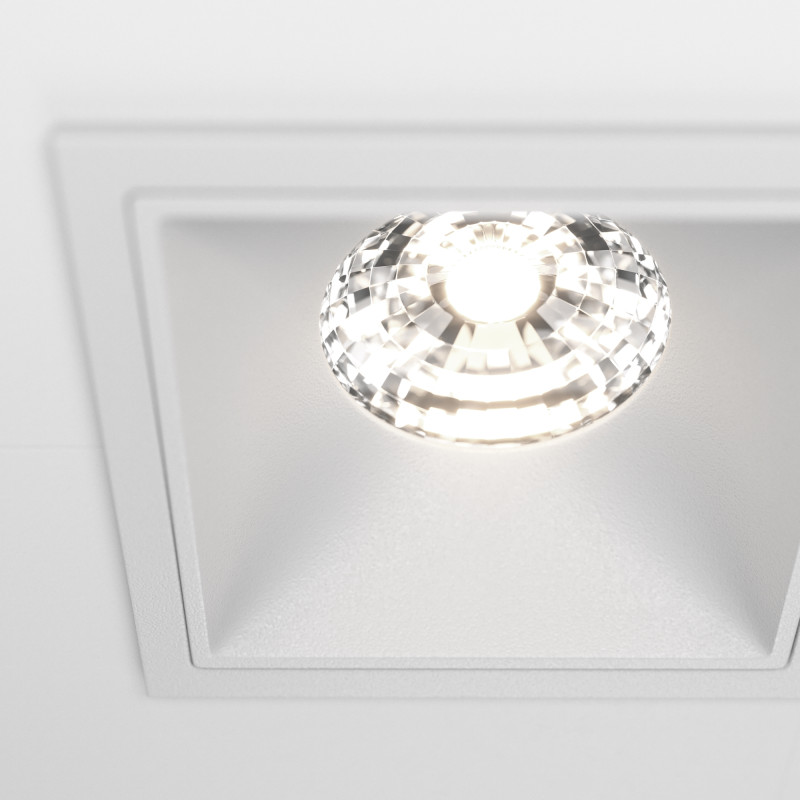 Светильник 17 см, 30W, 4000K, Maytoni Downlight Alfa LED DL043-02-15W4K-SQ-W, белый