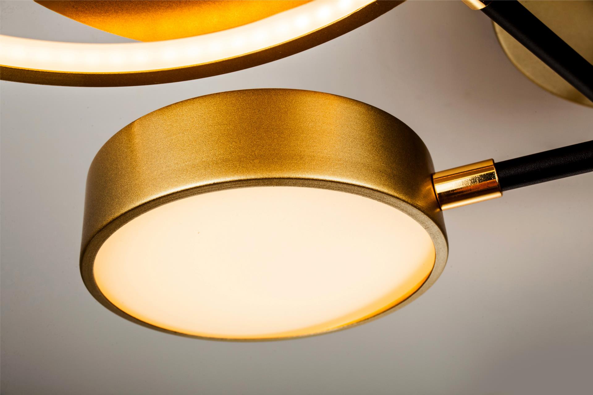 Светильник 100*100*20 см, LED 50W, 3000 / 6500К, Золото LED4U L2500-6