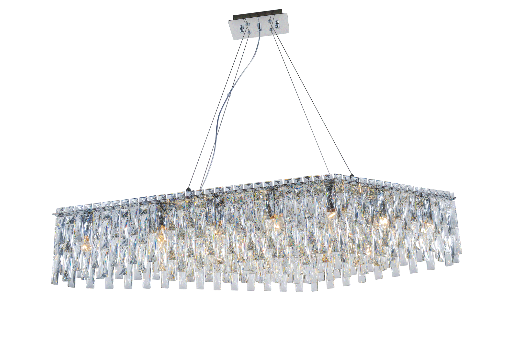 Люстра 1000*410*250, 12*E14, 40W NewRgy Cristallo 5725R/12A CHROME+CLEAR, Хром+Прозрачный