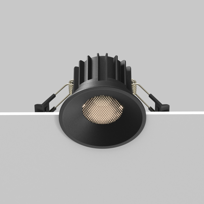 Встраиваемый светильник 8*8*6 см, LED, 12W, Maytoni Technical ROUND DL058-12W-DTW-B черный
