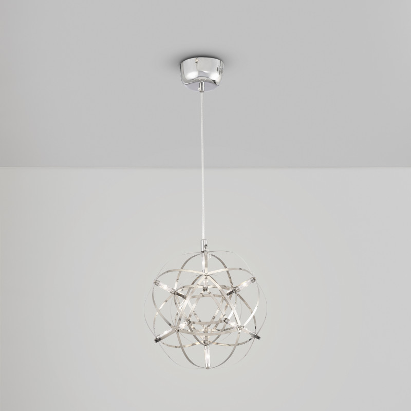 Подвесной светодиодный светильник 25 см Freya Amber FR5099PL-L6CH, 8W LED, 3000K, хром