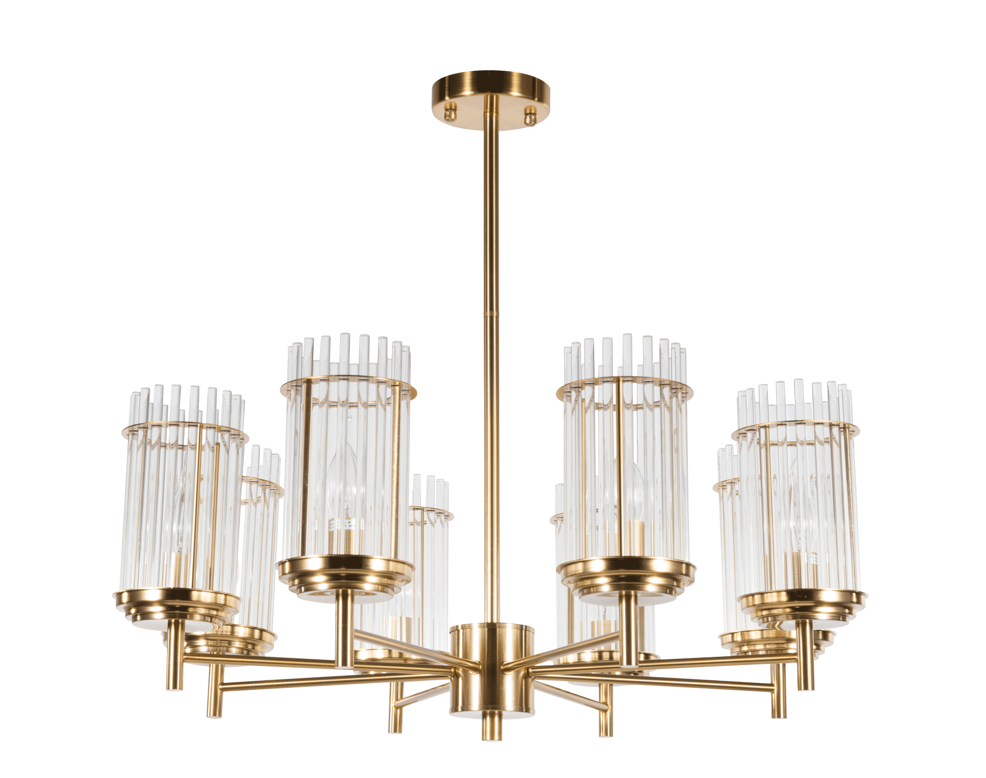 Люстра  730*320-645, 8*E14, 40W NewRgy Модерн 9234P/8 PT BRS, PT BRS