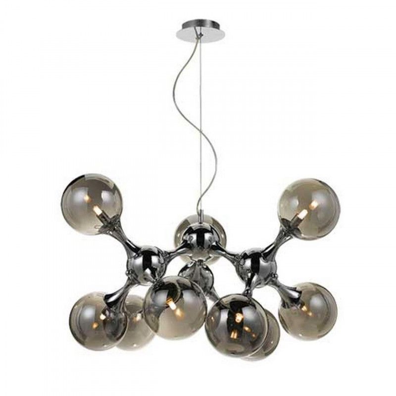 Подвесная люстра 80*60-140 см, 9*E14, 40W, Aployt HELEN APL.905.03.09, хром
