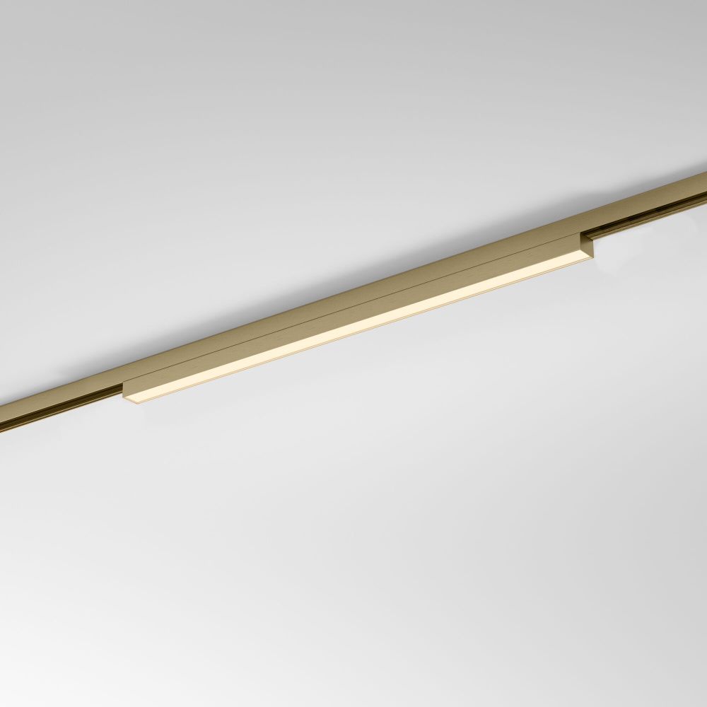 Трековый светильник магнитный 30*2*3 см, LED, 12W, 3000K, Elektrostandard Line Magnetic 85526/01, латунь