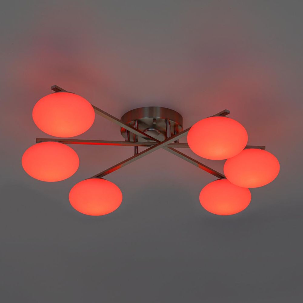 Светильник 87 см, 72W, 7560 Lm, 3000-5500K, 20-26 м2 Citilux ATMAN SMART CL226A161 RGB LED, матовый хром