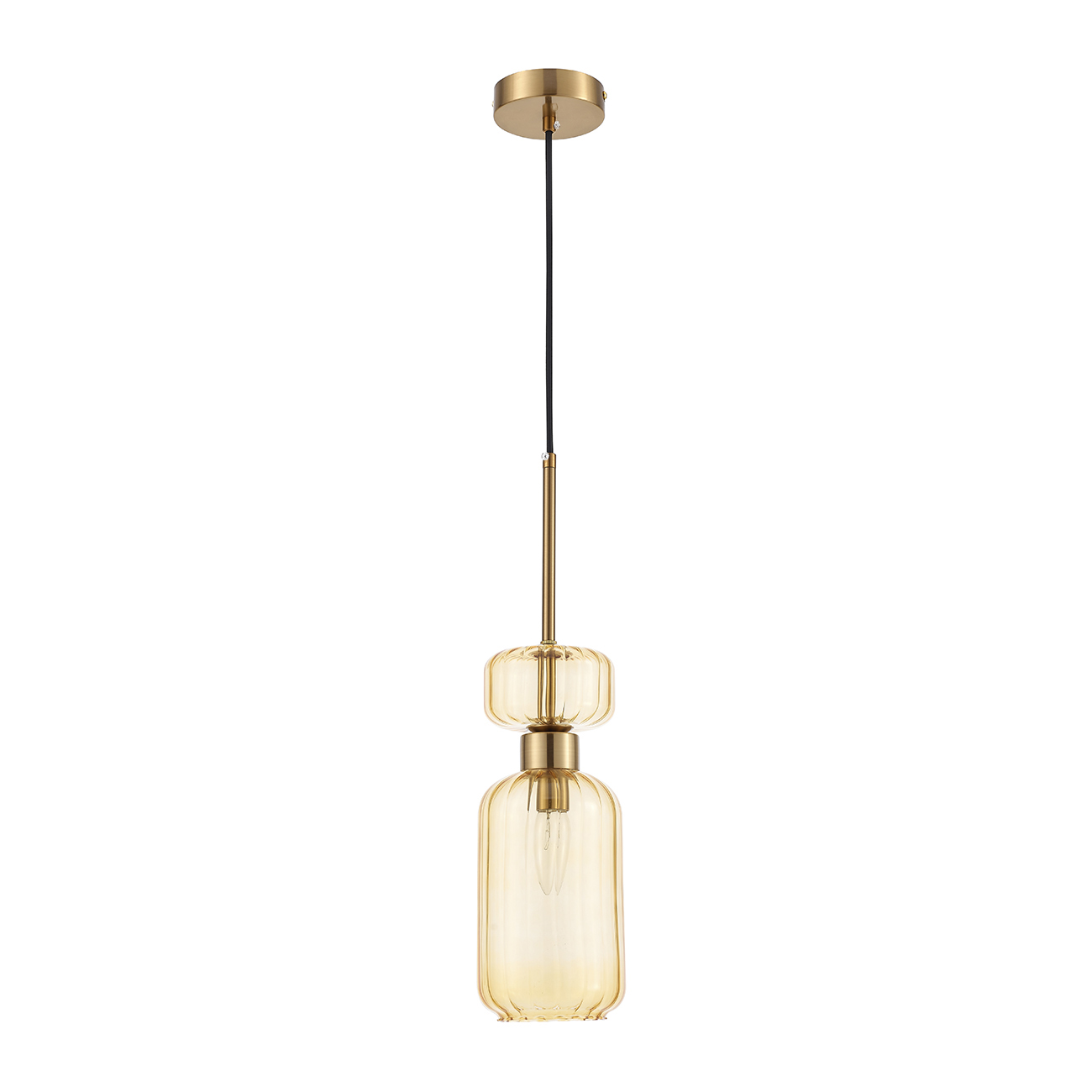 Подвесной светильник 120*120*1200 мм, 1*E14 античная медь Escada Gloss 1141/1S Amber