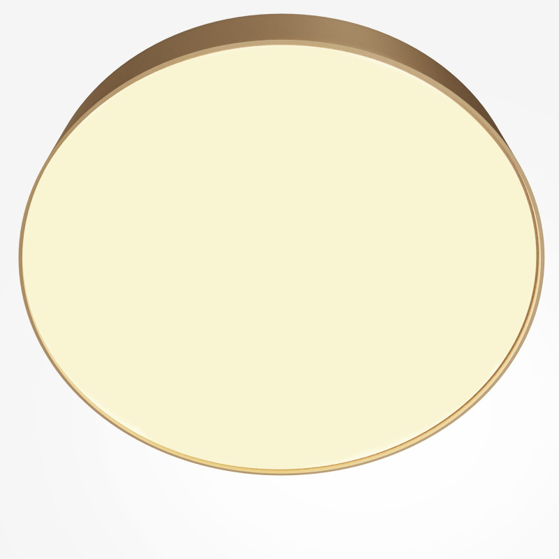 Накладной светильник 40*40*6 см,  LED, 45W, 3000К, Maytoni Technical Zon C032CL-45W2.7K-RD-MG золото матовое