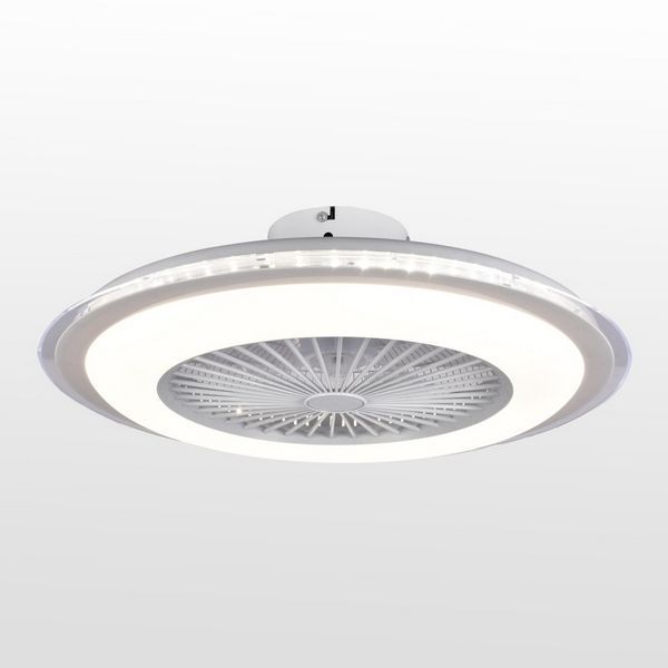 Потолочная светодиодная люстра с вентилятором 60 см, 46W, 4500K, Lussole Moonlight LSP-7462, белый