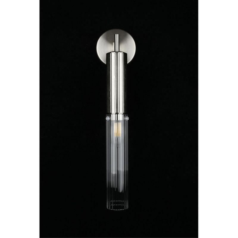 Бра 10*10*43 см, 1*E14, 40W, Aployt KASIA APL.327.21.01, никель