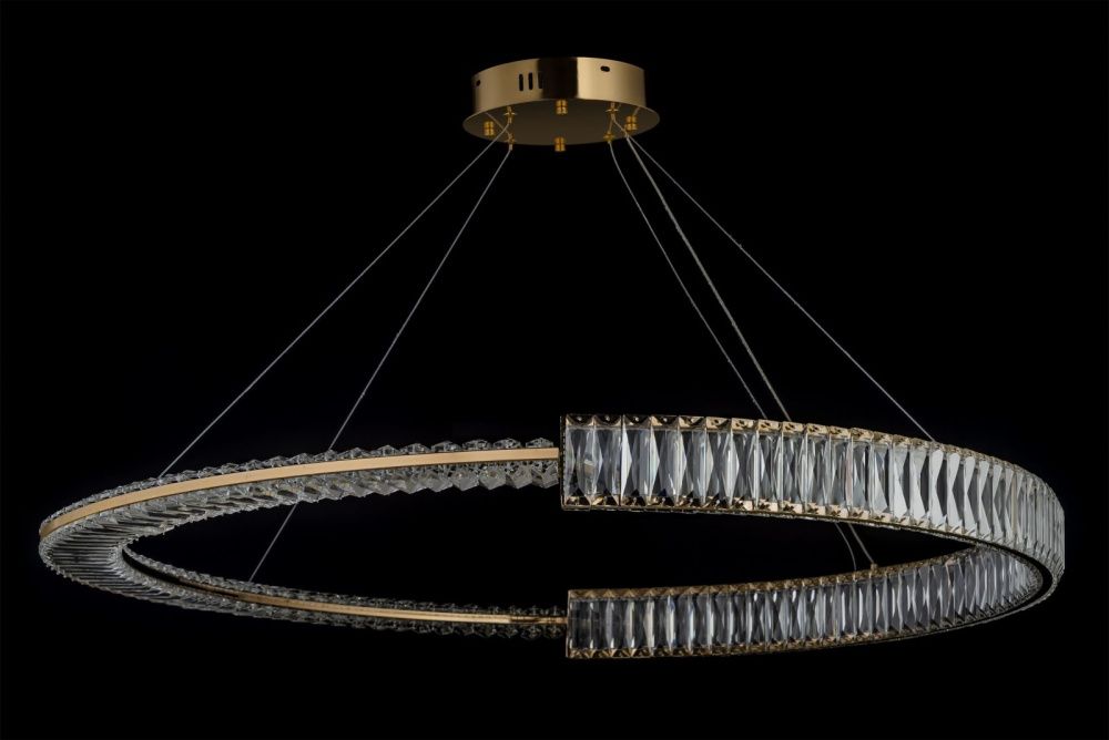 Люстра *100* см, LED лента*LED*95W, 3000K, Arti Lampadari Carini Carini L 1.5.100.101 G, Золото