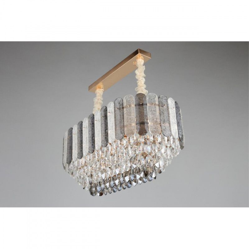 Подвесная люстра 75*39*50-85 см, E14, 40W, Aployt Rozel APL.770.03.11, золотой