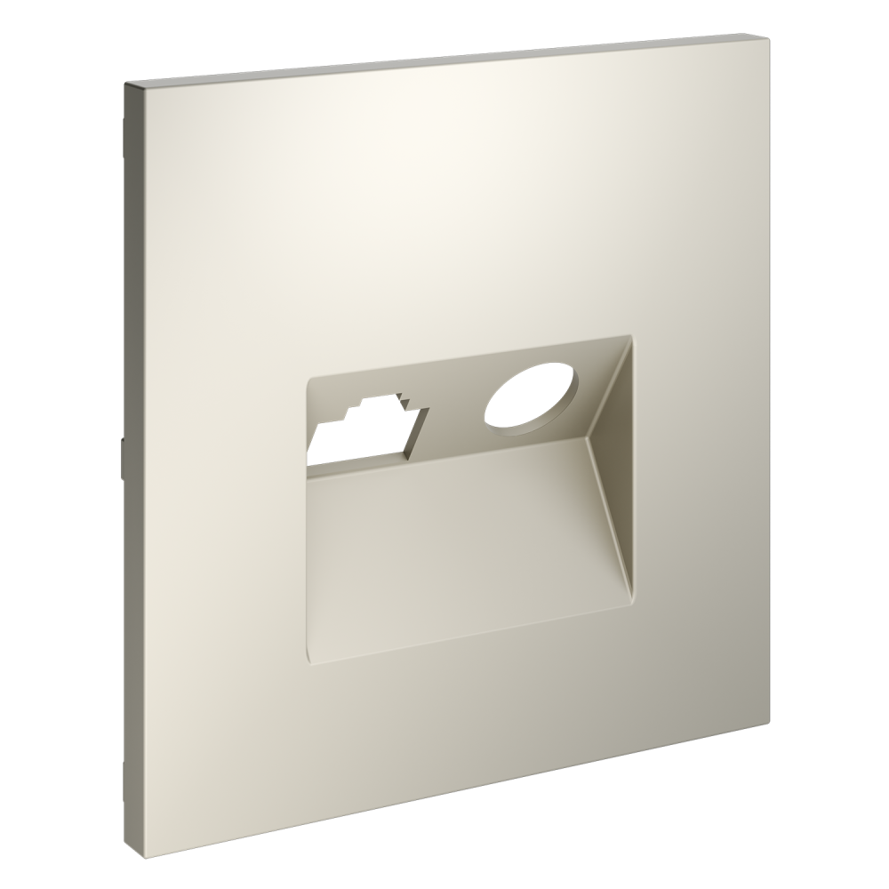 Накладка для розетки TV+RJ45 кат. 6, кашемир Voltum S70 VLS002703, Пластик Soft touch