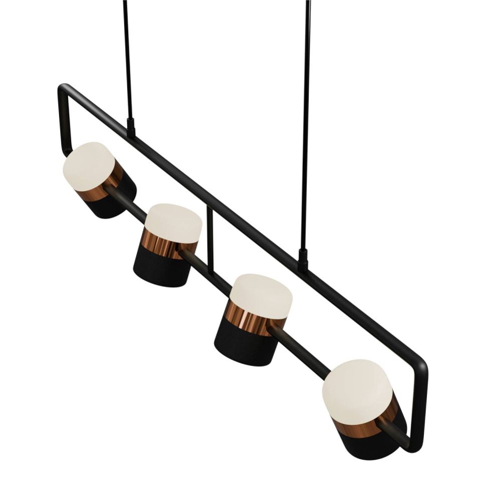 Светильник подвесной 90*20-200 см, 4*LED*6W, 3000-6000K, Lightera Rudolf LE114L-4B SMART, Черный
