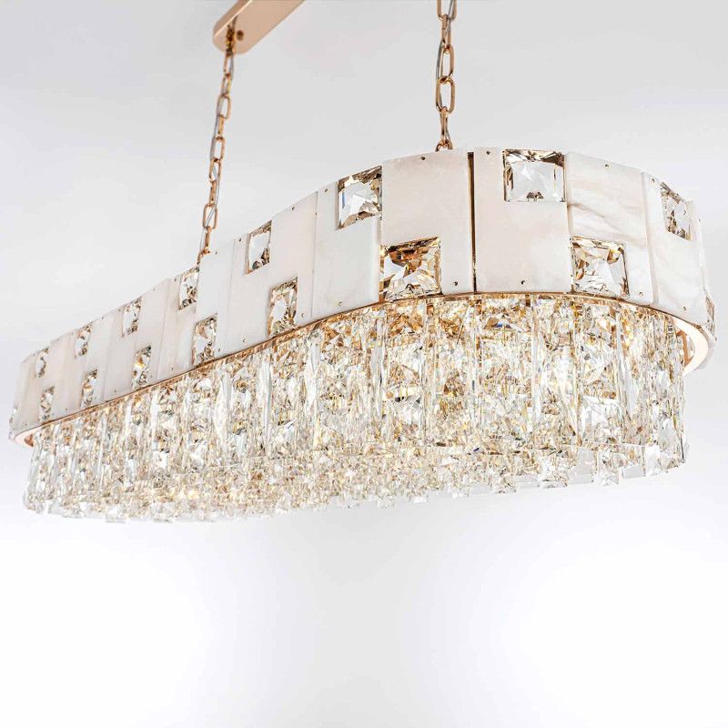 Подвесная люстра 35*100*50/100 см, 10*Е14 MODELUX premium ML.6986.1000P GD золото