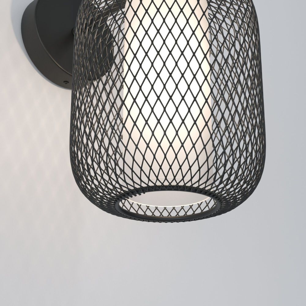 Бра 15*15*25,5 см, 1*E14*60W, Eurosvet Voile 30191/1, черный, a069157