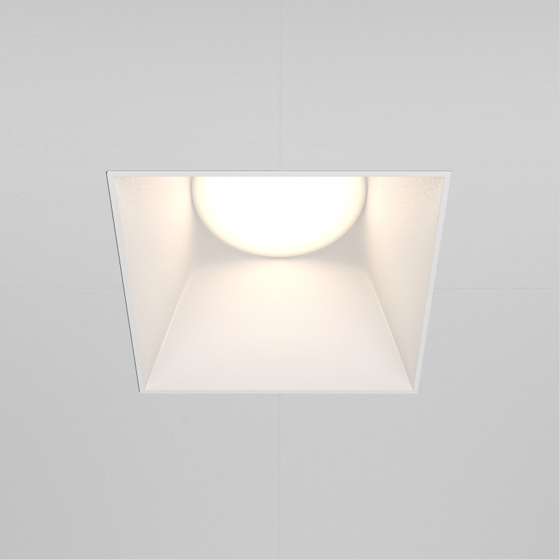 Светильник 13 см, Maytoni Downlight Share DL051-01-GU10-SQ-W, белый