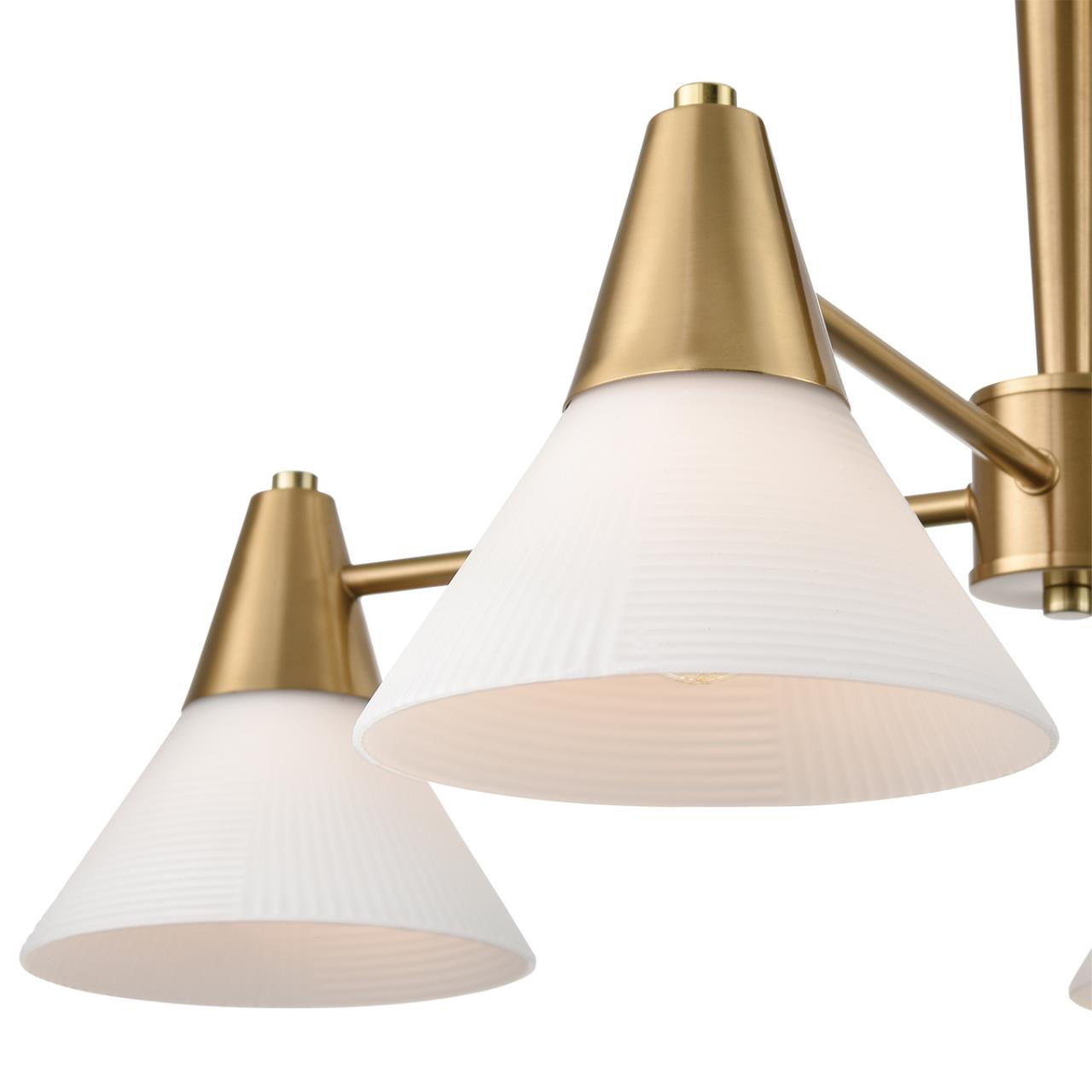Люстра потолочная 71*106*33 см, 6*E27 Lumion Corne 8113/6 латунь
