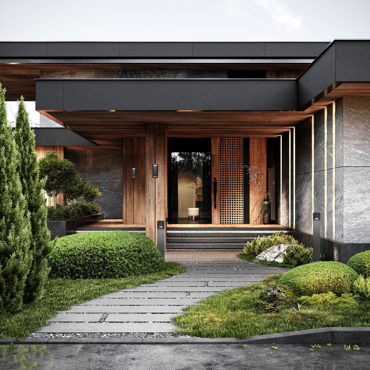 Ландшафтный светильник 7*8*80 см, 1*GU10 LOFT IT Stema 100012/800 черный