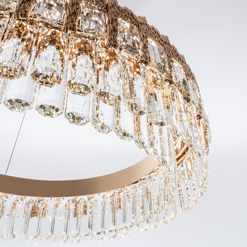 Подвесная люстра 80*50/120 см, LED 105W 3000-6000K MODELUX ML.830.800 GD золото