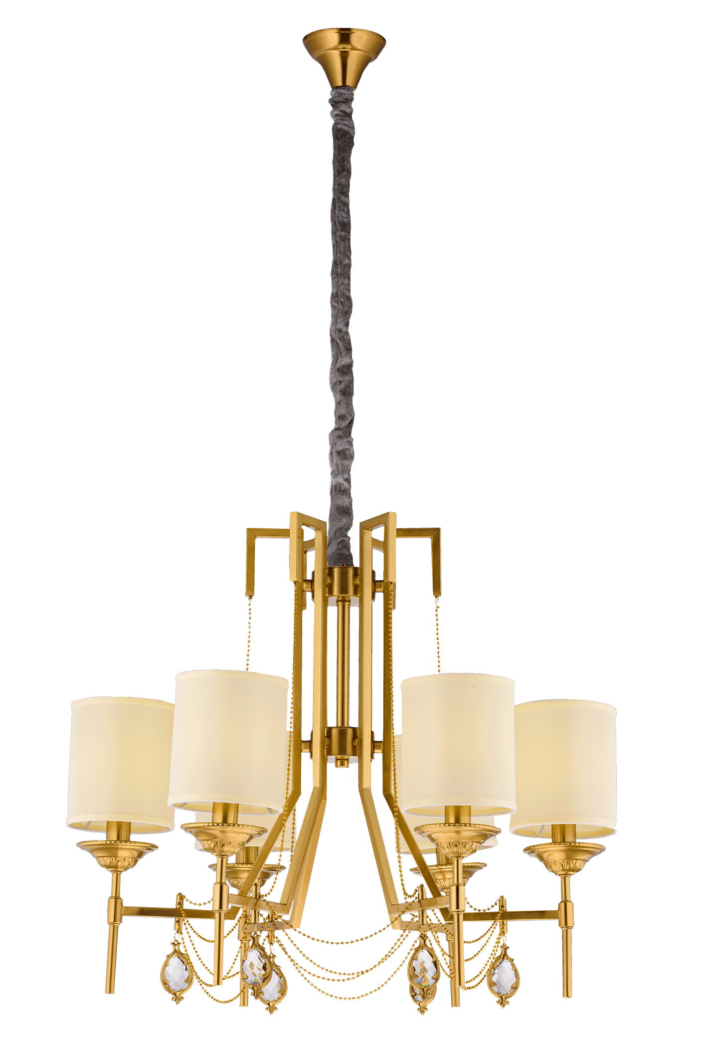 Люстра 680*600-1150, 6*E14, 40W NewRgy Модерн 8697/6LT BRASS, Бронза