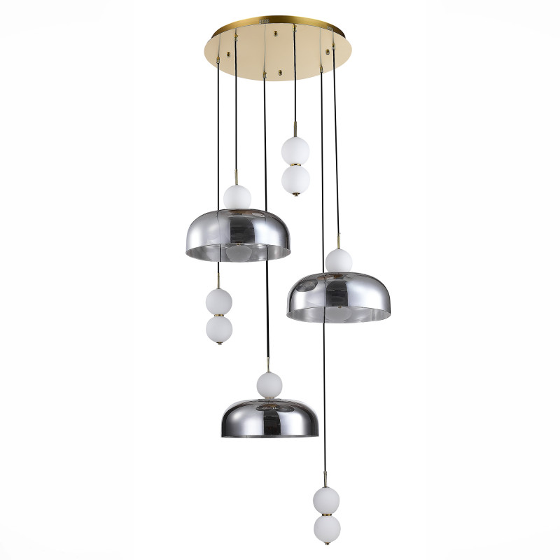 Светильник подвесной 1*LED*42W, St Luce Ode SL6112.203.42, золотистый