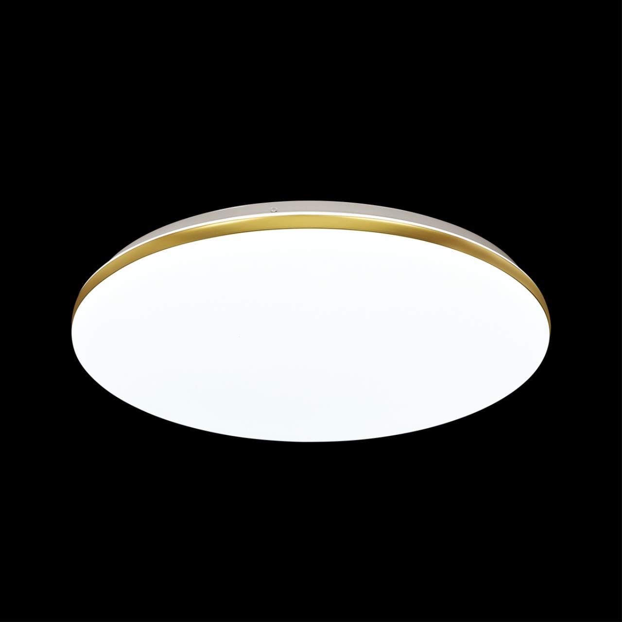 Cветильник 49*8,5 см, LED 72W, 3000-4200-6500 К, IP43, белый/золотистый, пластик Sonex Lassa, 3043/EL