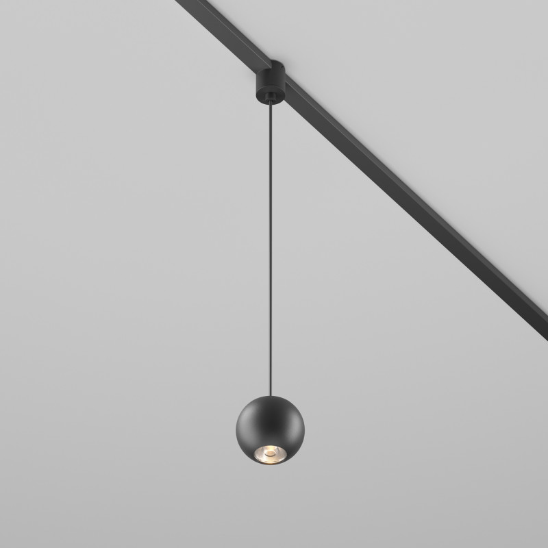 Трековый подвесной магнитный светильник 7 см, 8W, 3000K, Maytoni Sfera TR165-1-8W3K-M-B, черный