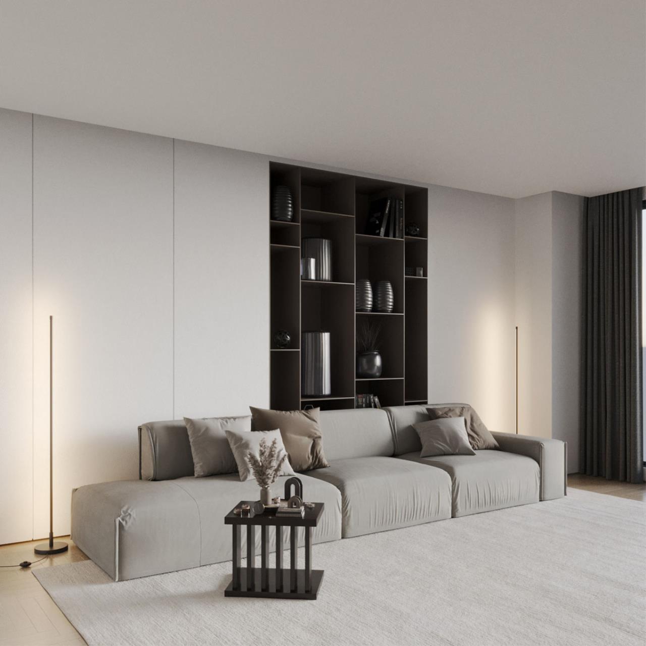 Светильник подвесной светодиодный, длина провода 2м 17,6*17,6*200 см, 2*LED*12W вниз + 5W вверх 3000K Novotech Turn 359395 белый