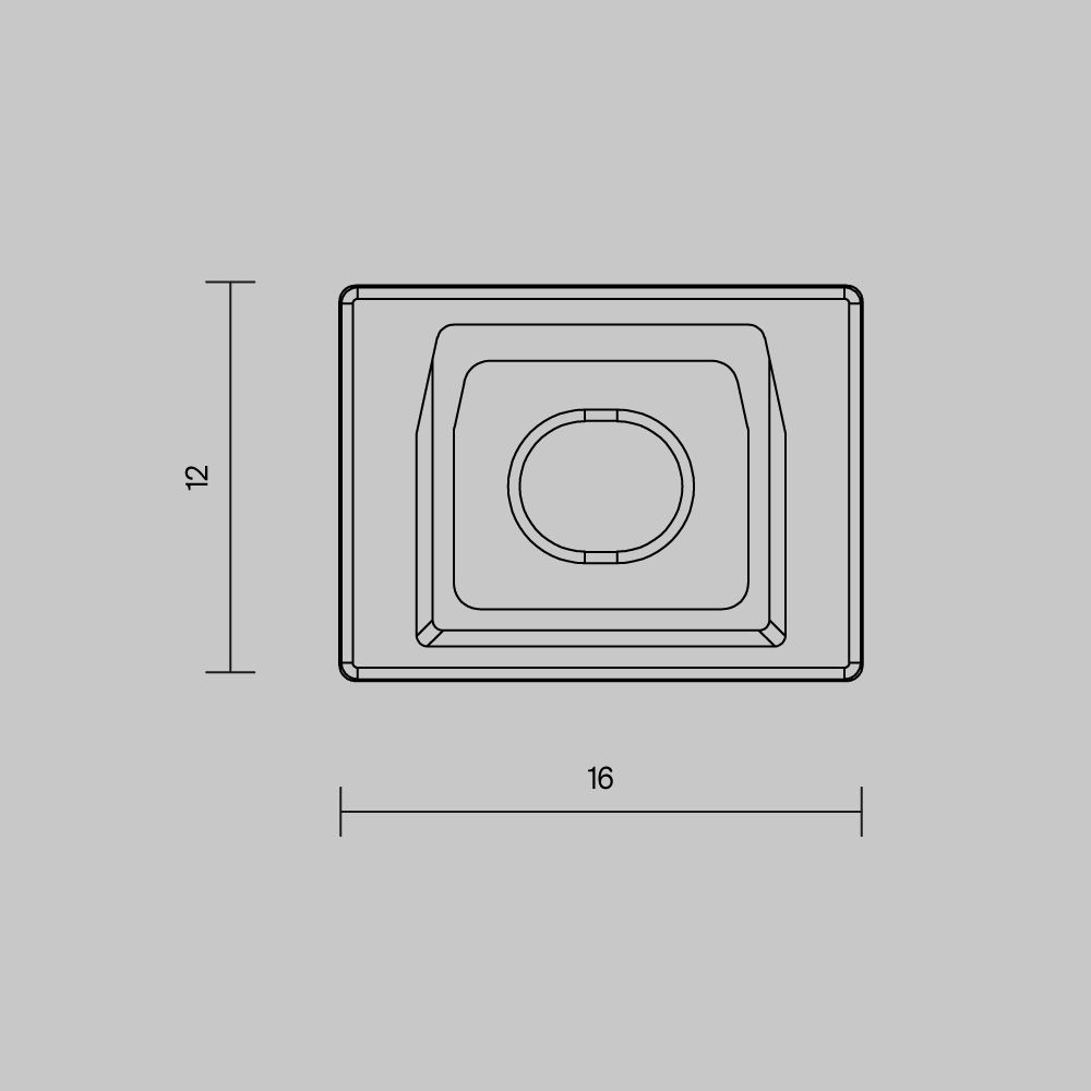 Комплект заглушек (для профиля 16×12) 10 шт., ALM-005-W-EC 642023, 1*2*1 см, Maytoni Led Strip 642023, Белый