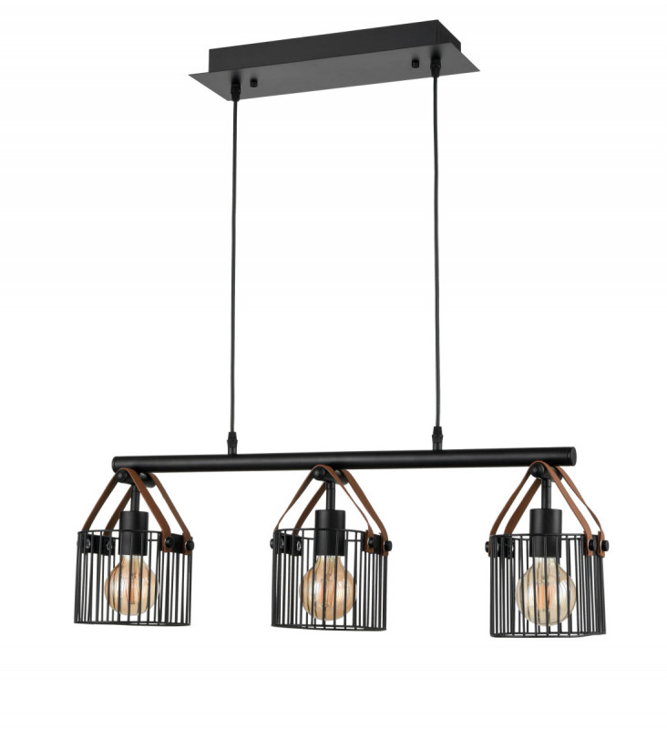 Подвесной светильник 20*75*108 см, 3*E27 черный Vele Luce Drago VL6332P03