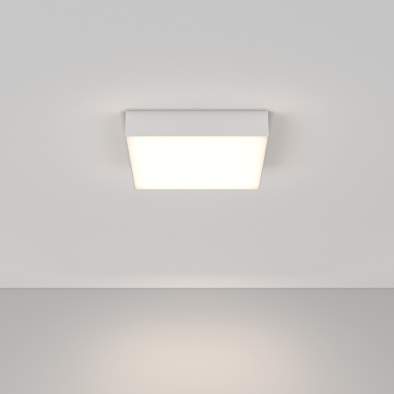 Накладной светильник 30*30*6 см, LED, 36W, 4000К, Maytoni Technical Zon C032CL-36W4K-SQ-W белый