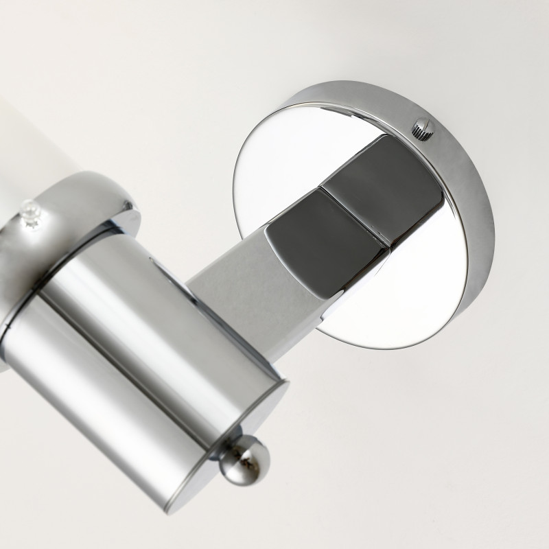 Бра Favourite Arsenal 2957-1W, D180*W110*H290, хром, плафон из белого стекла